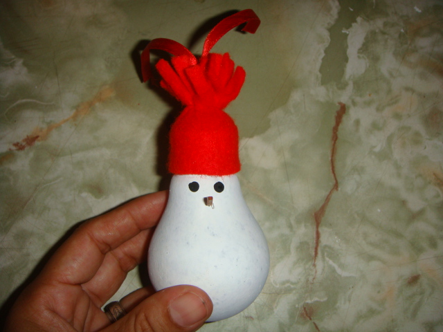 Muñecos de nieve con cheap material reciclado